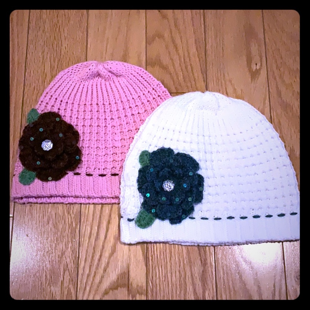 Stone Flower Knit Beanie